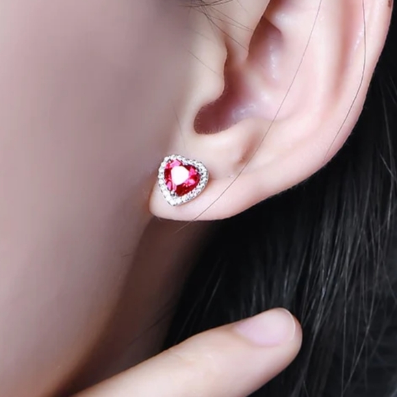 🛍️$45, 4.99🛍️ NEW Tourmaline & AAAA+ CZs 18kt White Gold & Stainless, 2 pair - Picture 4 of 7